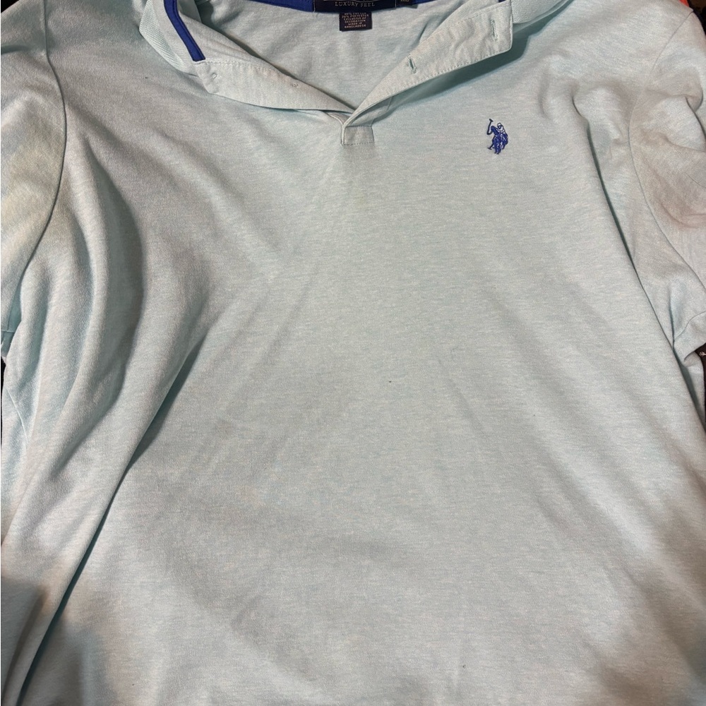 Polo Shirt - Light Mint with Blue Logo